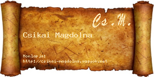 Csikai Magdolna névjegykártya