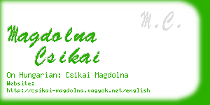 magdolna csikai business card